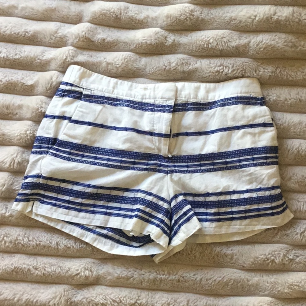 LOFT Striped Blue and White Women's Shorts